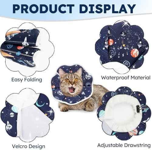 Cat Cone Collar Soft, Waterproof Cat Recovery Collar After Surgery