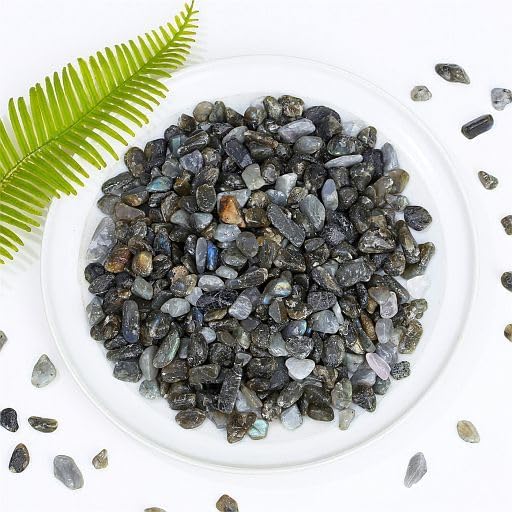 YATOJUZI Labradorite 1LB Aquarium Gravel Rocks Bulk Wholesale Tumbled Crystals - Image 2