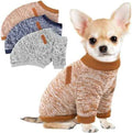 3 Pack Dog Sweaters for Small Dogs Girl Boy Winter Fleece Clothes Warm
