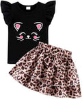 Girls Skirt Set 2 Piece Outfit Toddler Summer Clothes Ruffle Sleeve