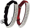 CHUKCHI Soft Velvet Safe Cat Adjustable Collar Bling Diamante by CHUKCHI