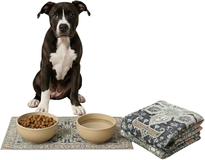 LOVEWAG Waterproof 2-Pack Pet Feeding Mats by Lovewag