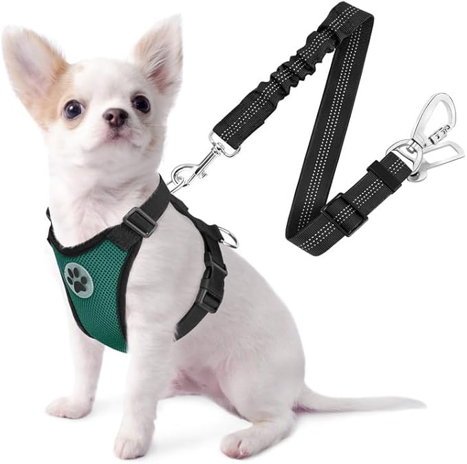 SlowTon Dog Seat Belt Harness for Car, Dog Car Harness Adjustable Mesh by SlowTon