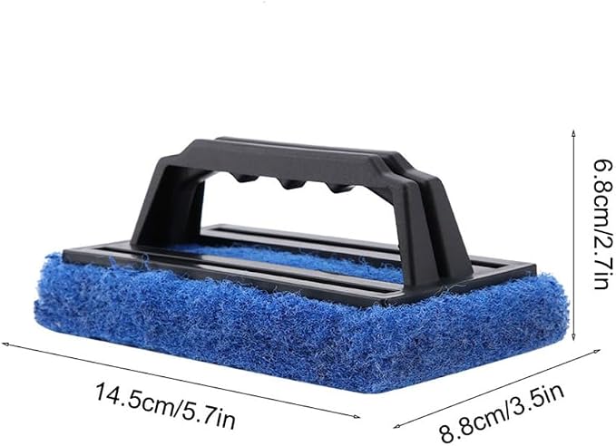 5.7inch Aquarium Scraper Plastic Brush No Dead Angles Design Glass Cleaner Tool - Image 2