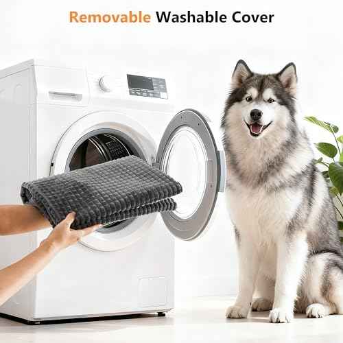 KISYYO Orthopedic L Dog Beds for Large Dogs with Removable Washable
