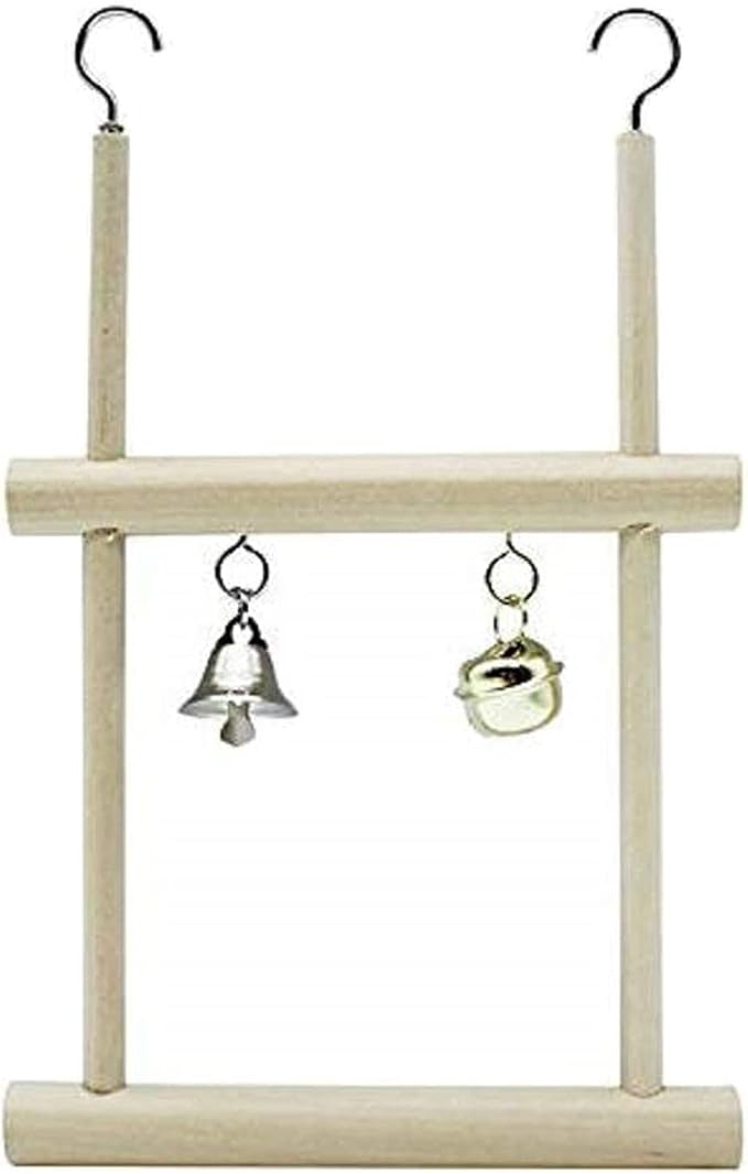 Litewoo Bird Stand Parrot Perches Hanging Swing Natural Wood Stand Platform - Image 8