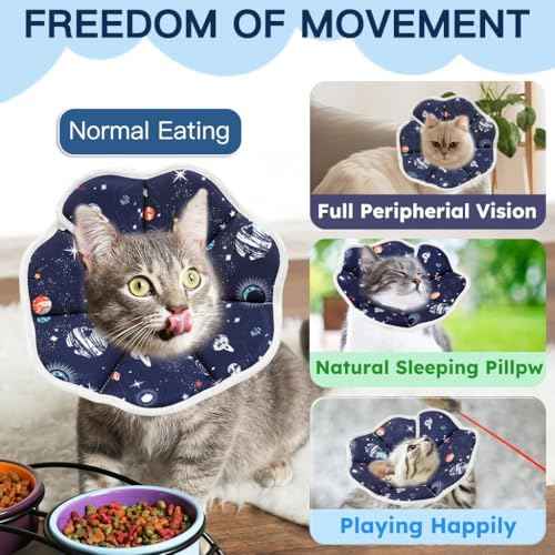 Cat Cone Collar Soft, Waterproof Cat Recovery Collar After Surgery