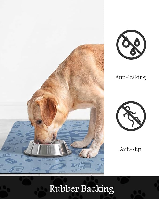 Pet Feeding Mat-Absorbent Dog Mat - Image 5