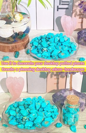 YATOJUZI Turquoise Aquarium Gravel Rocks Bulk Wholesale Tumbled Crystals Stones - Image 5