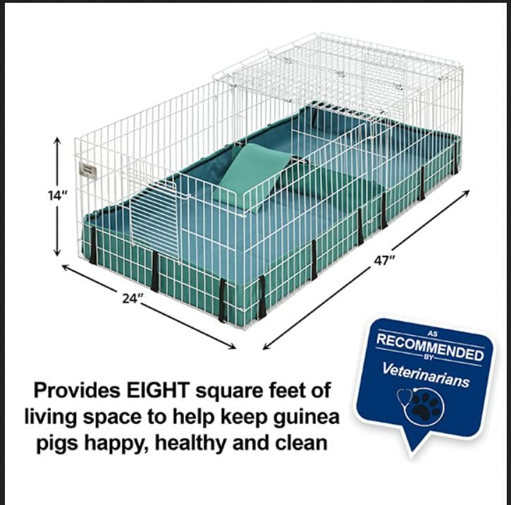 MidWest Homes for Pets Guinea Habitat Plus Cage, 171GHP - GlobalHabitat Supply