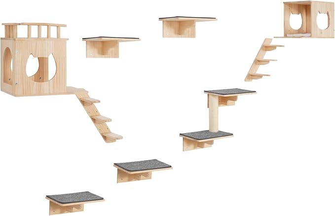 VEVOR Wall Mounted Cat Shelves, Cat Wall Shelves and Perches - Image 10