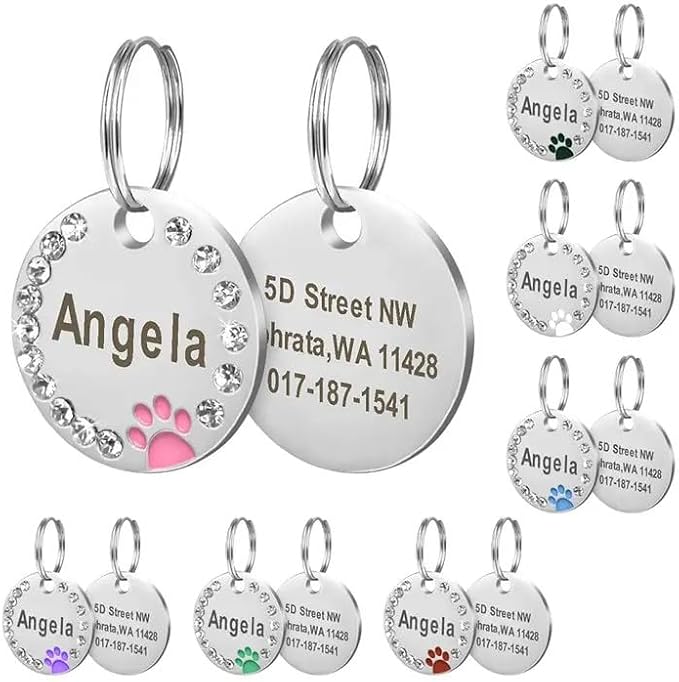 Personalized Dog/Cat Cute Paw Pet ID Tag - Image 7