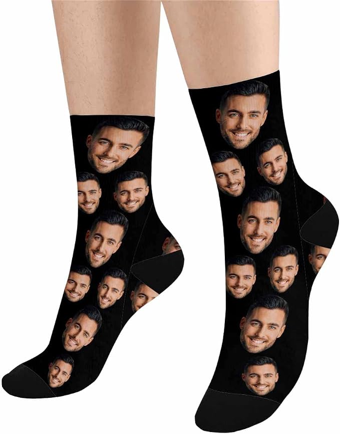 MyPupSocks Custom Personalized Photo Pet Face Socks, Cat and Dog Tracks Paws - Image 4