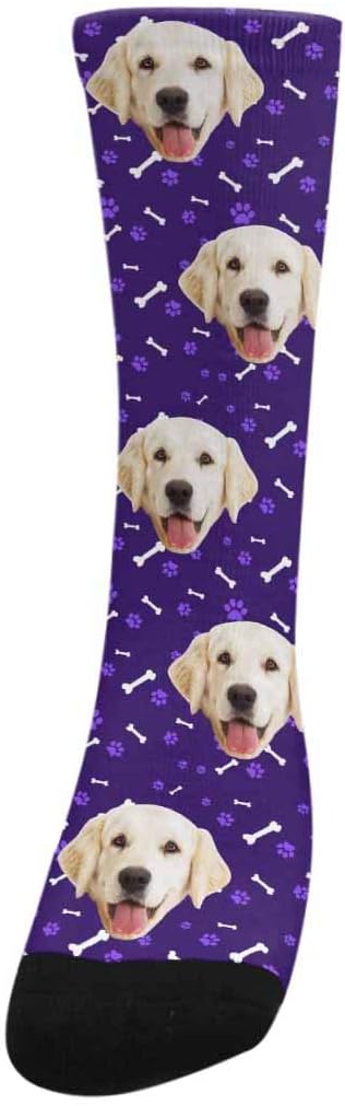 MyPupSocks Custom Personalized Photo Pet Face Socks, Cat and Dog Tracks Paws - Image 4