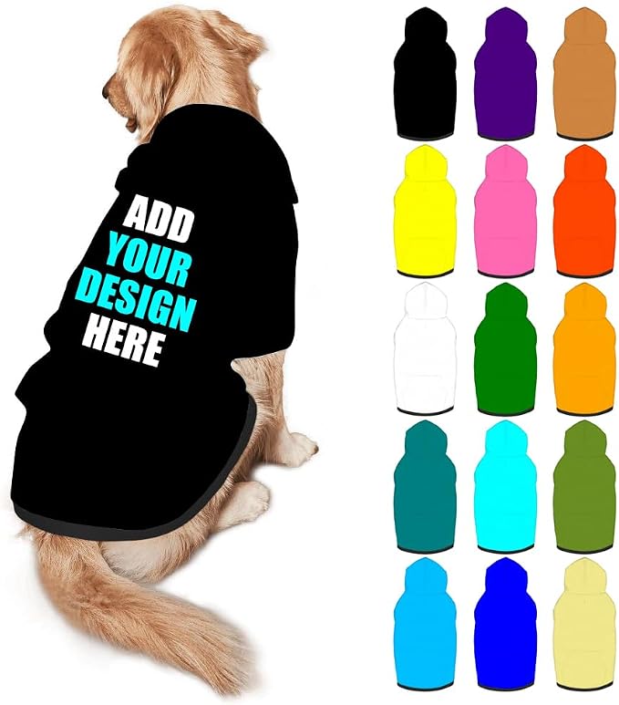 Customized Dog Hoodie with Name Logo Personalized Text Soft & Warm by Mynvzrk