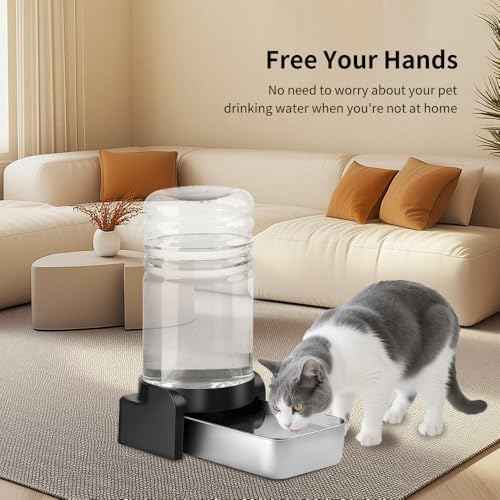 Marchul 1 Gallon Cat Water Dispenser, Automatic Gravity Dog Water Bowl