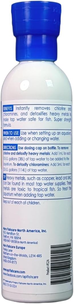 API TAP WATER CONDITIONER Aquarium Water Conditioner 8-Ounce Bottle, 8 oz - Image 2