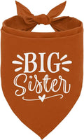 Big Sister Bandana for Dogs, Pet Pregnancy Announcement, Dark Orange Dog Bandana by ZPPRJF