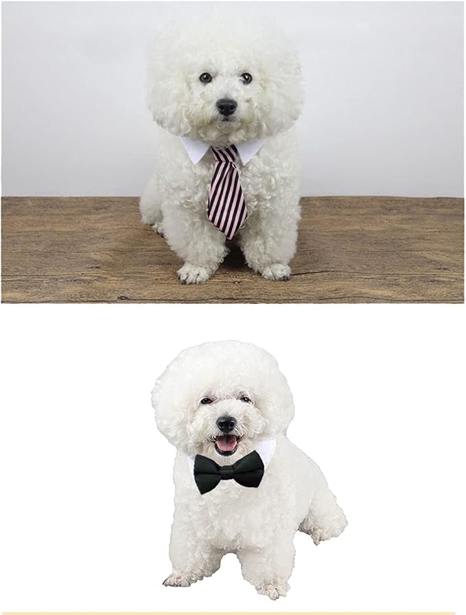 4 Pieces Pets Dog Cat Bowtie Pet Costume Adjustable Formal Necktie Collar - Image 6