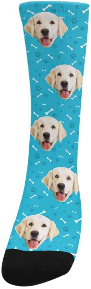 MyPupSocks Custom Personalized Photo Pet Face Socks, Cat and Dog Tracks Paws - Image 4