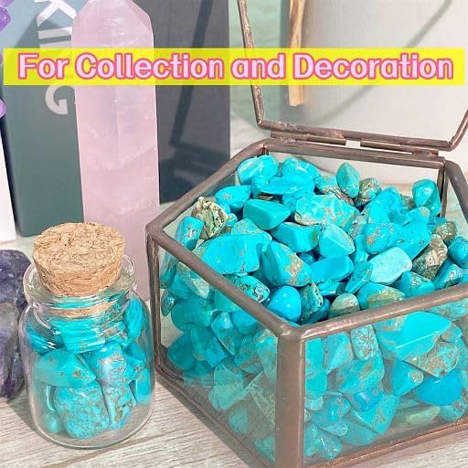 YATOJUZI Turquoise Aquarium Gravel Rocks Bulk Wholesale Tumbled Crystals Stones - Image 4