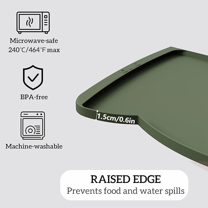 OHMO Dog Food Mat w/Residue Collection Pocket Silicone Pet Feeding Mat - Image 4