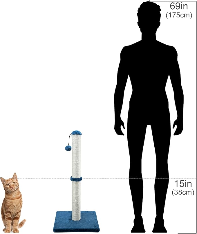 Dimaka 29" Tall Cat Scratching Post, Claw Scratcher - Image 8