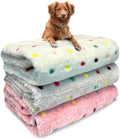 Dog Blankets for Medium Large Dogs, 3 Pack Washable Pet Throw 41" x 31" by NXDZI