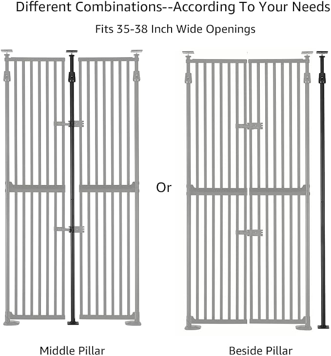 unipaws 75" High Extra Tall Cat Gate, Auto Closing and No Drilling Safety Gate - Image 6