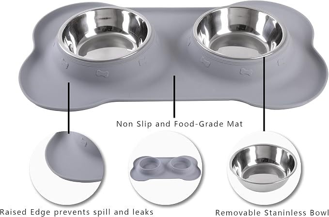 Hubulk Pet Dog Bowls 2 Stainless Steel Dog Bowl - Image 3