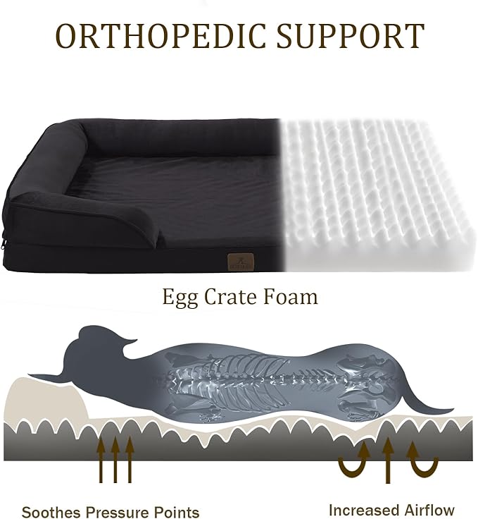 Bedfolks Orthopedic Dog Bed XXL, Waterproof Dog Sofa Bed - Image 2