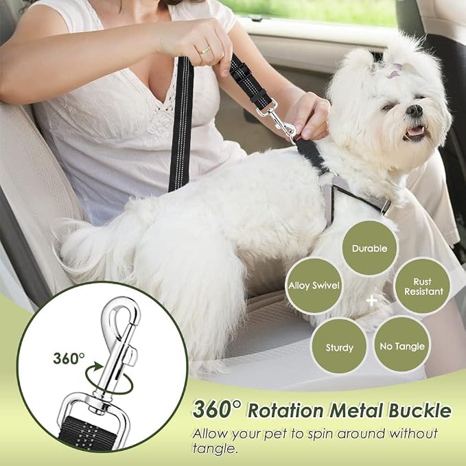 SlowTon Dog Seat Belt Harness for Car, Dog Car Harness Adjustable Mesh - Image 3
