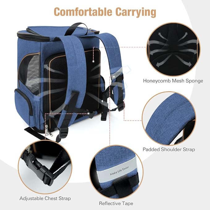 Lekereise Large Cat Backpack Carrier Fit Up to 20 25 Lbs, Expandable Pet - Image 4