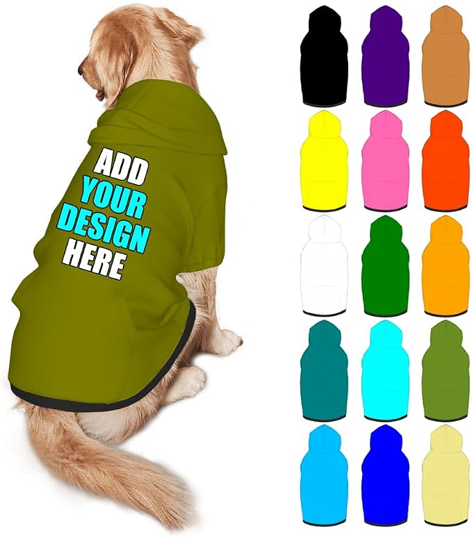 Custom Dog Clothes with Photo Name Logo Personalized Dog Sweaters by Mynvzrk