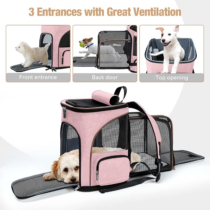 Lekereise Pet Carrier Backpack Expandable Cat Backpack - Image 3