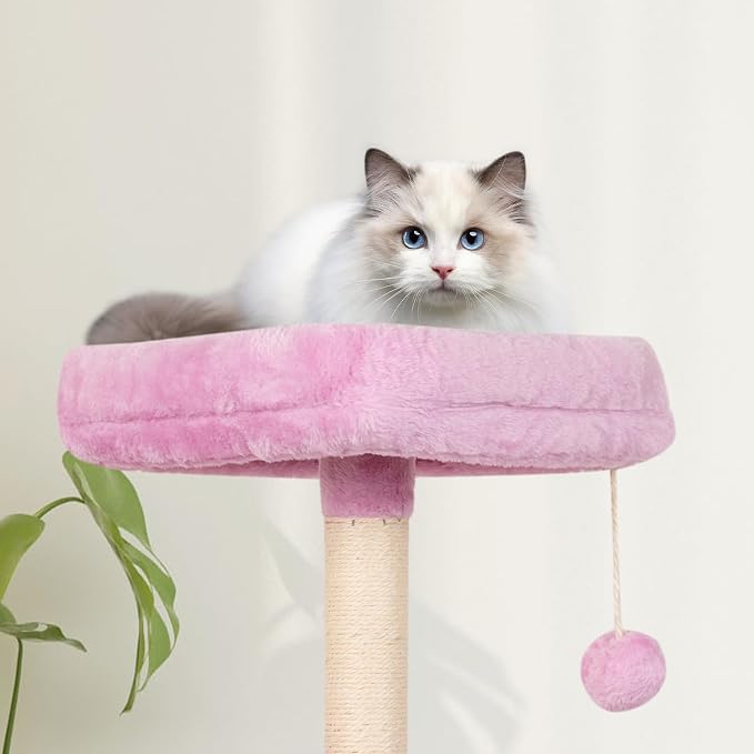 MIAO PAW Pink Cute Cat Tree for Indoor Cat Tower - Image 4
