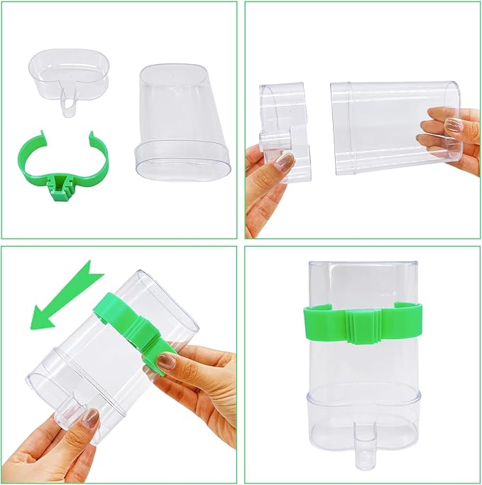 Hamiledyi Parakeet Water Dispenser 4pcs Automatic Bird Water Dispenser - Image 8