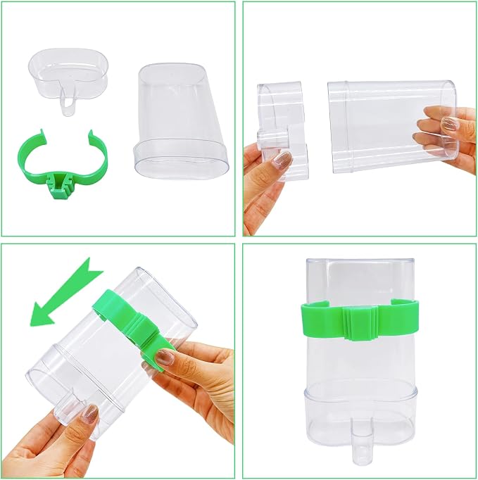 Automatic Bird Water Dispenser Parrot Water Feeder Bird Seed Food Container - Image 8
