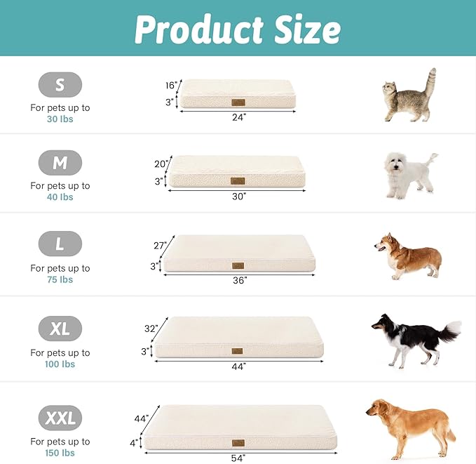 Dog Bed for Extra Large Dogs, Rectangular XL Orthopedic Dog Beds, Foam - Image 4