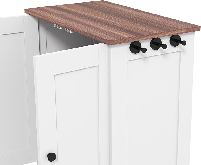 PawHut Pet Feeding Station, Elevated Dog Bowls, Dog Food Storage Cabinet - Image 8
