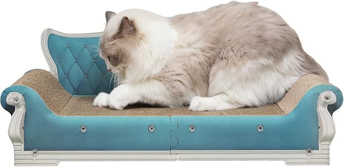 Cat Sofa Shape Scratch Pad for Large Medium Small Indoor Cats, Larger-Sized by KiddingPets
