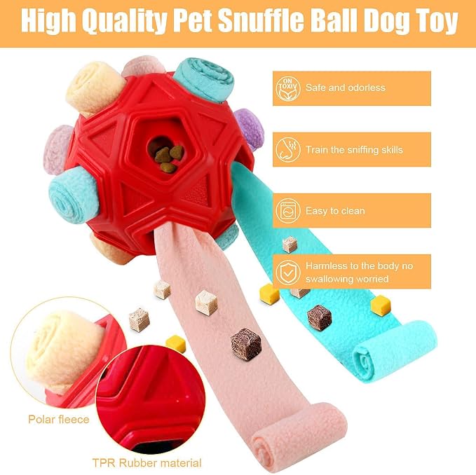 Dog Snuffle Ball-Interactive Puzzle Dog Toys Encourage Natural Foraging Skills - Image 2