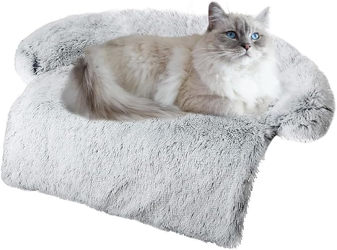Calming Dogs/Cats Bed Mats, Dog Pad Washable Removable Couch Cover, Plush Long by Tinaco