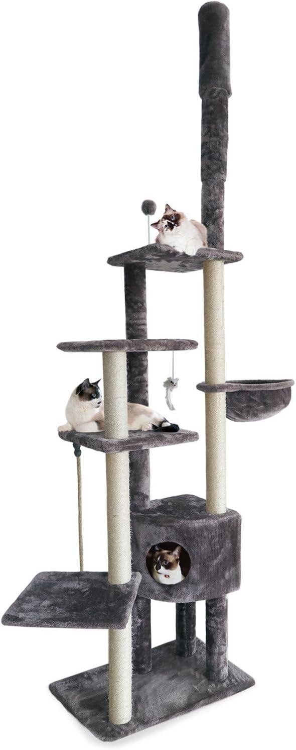 Furhaven 100"-113" Tall Cat Tree - Image 4