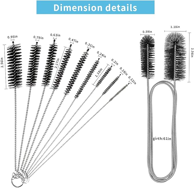 10PCS Flexible Drain Brush Straw Cleaner Brush Set, Pipe Cleaners Brush - Image 7
