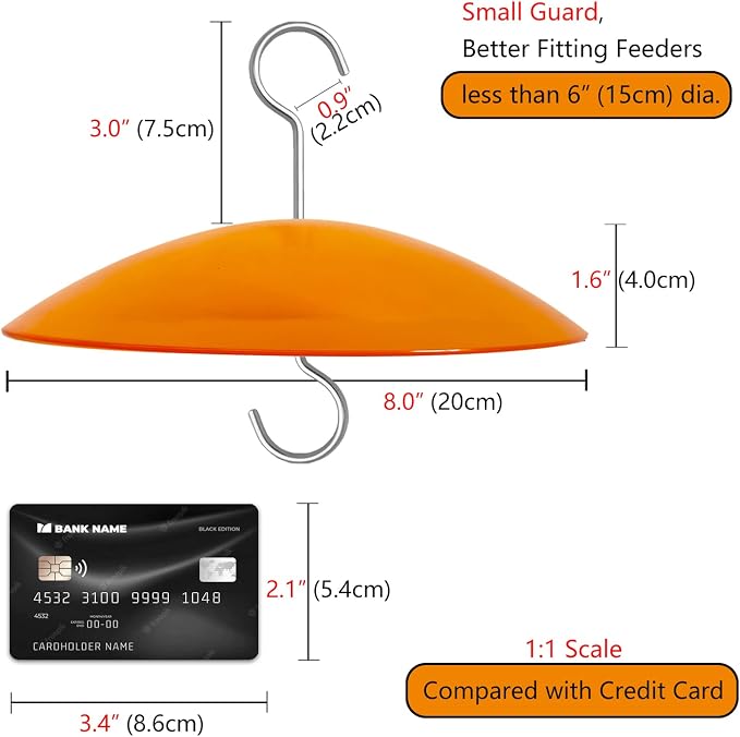 8" Mini Rain Cover for Bird Feeder/House - Image 2