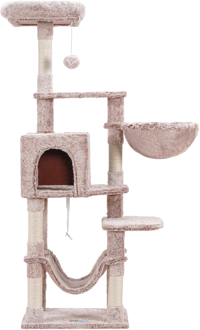 Hey-brother Cat Tree with Large Hammock, Cat Condo with Sisal-Covered - Image 7