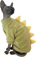 Dinosaur Sphynx Cat Clothes, Soft Polar Fleece Sweater by Kitipcoo