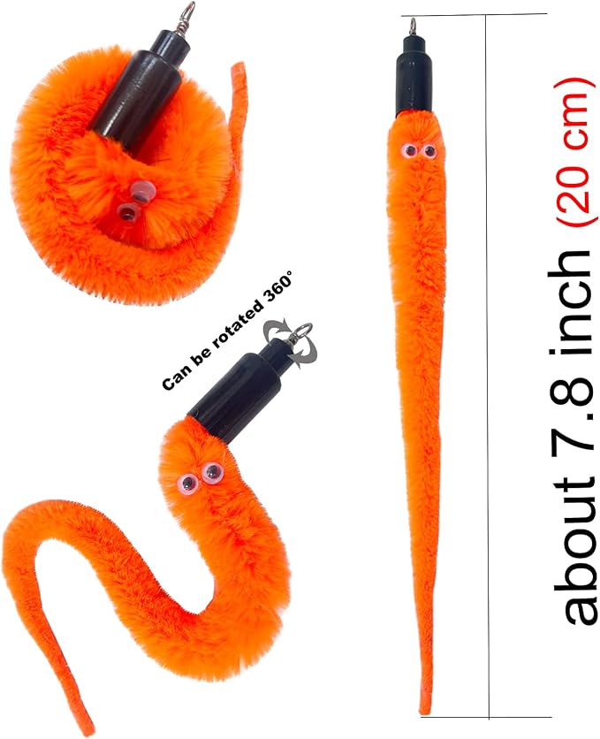 Cat Toy Worm Refills, 24 Pieces Interactive Cat Wand Attachments Worms Toy - Image 4