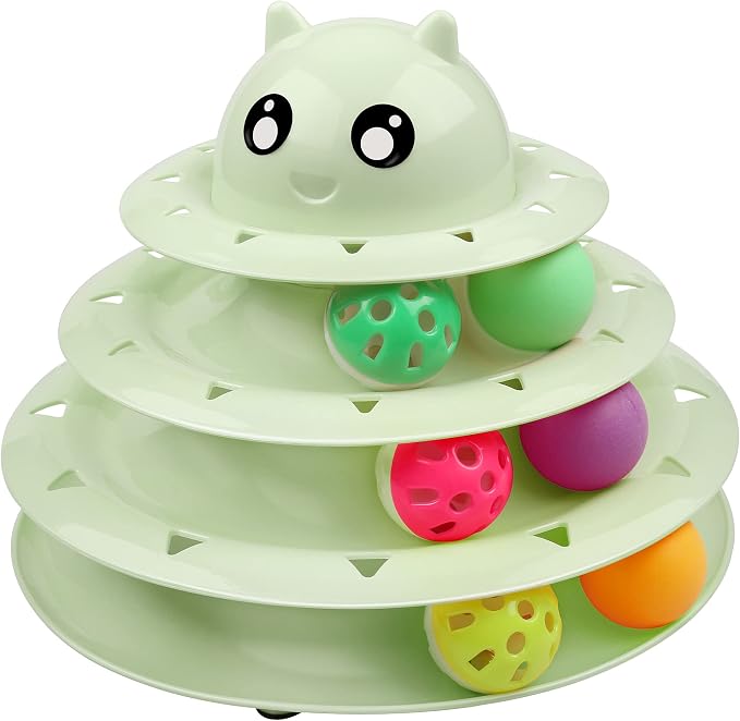 UPSKY Cat Toy Roller 3-Level Turntable Cat Toy Balls by UPSKY